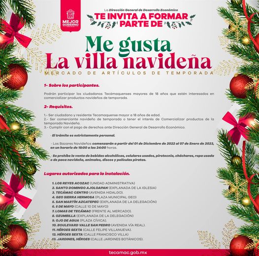 ¡La navidad llego a Tecamac te invitamos a formar parte