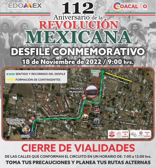 ¡Manana te esperamos en el Desfile Conmemorativo al 112 Aniversario