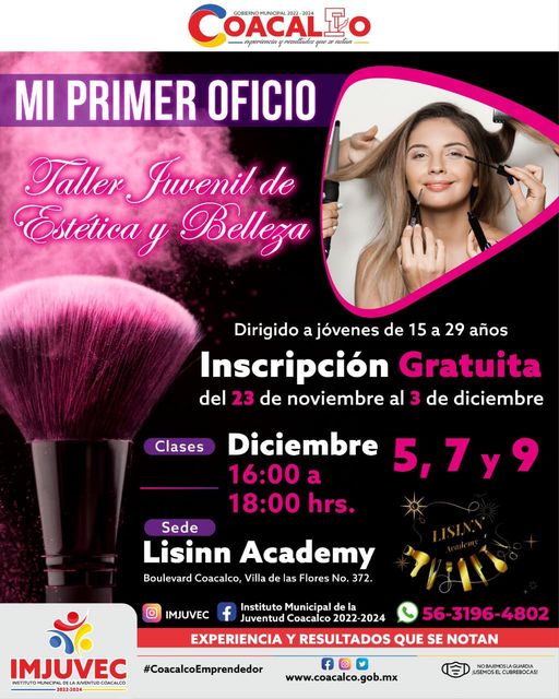 ¡Participa en el Taller de Estetica y Belleza que el