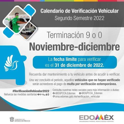 ¡Recuerda Si tus placas de circulacion terminan en 9 o