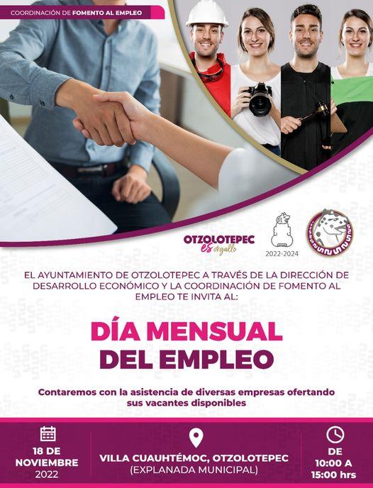 ¡Se acerca el dia mensual del empleo Ven este viernes