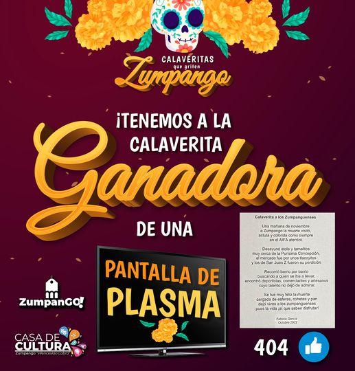 ¡Tenemos ganadora de Calaveritas literarias ZumpanGO