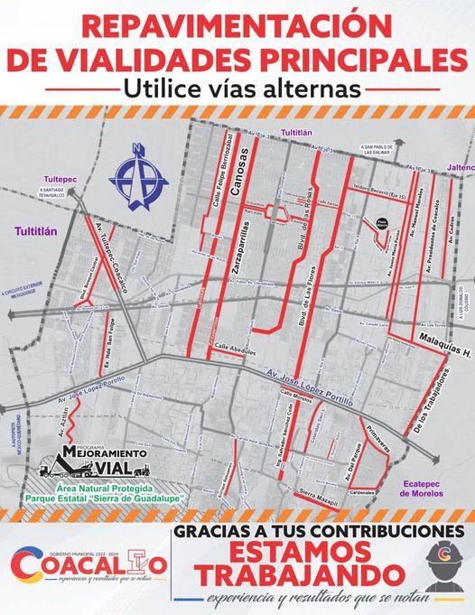 ¡Utiliza vias alternasConoce las avenidas que proximamente estaremos rehabilita