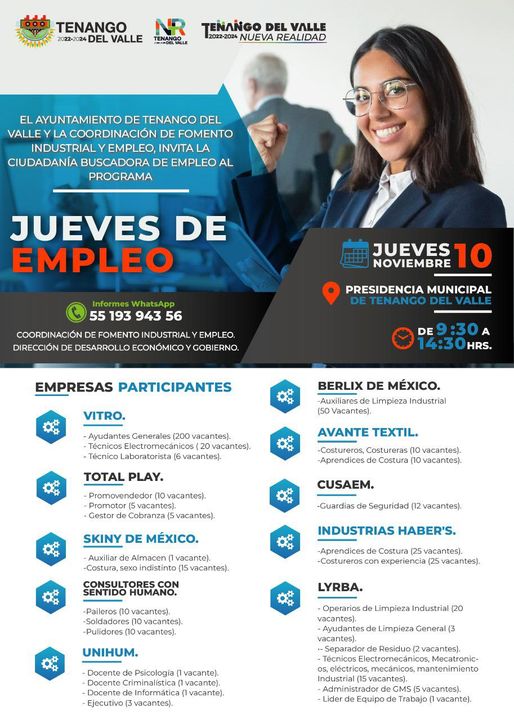 ¿Estas listo para este JuevesDeEmpleo Ven el proximo 10 de