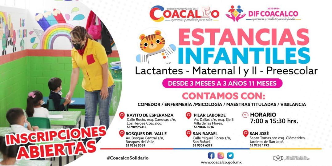 ¿Sabias que DIF Coacalco 2022 2024 cuenta con servicio de Estancias