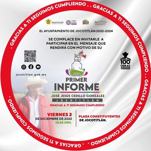 1669914753 Estan cordialmente invitados al primer informe de gobierno