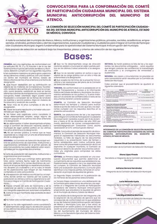 1671312417 CONVOCATORIA PARA LA CONFORMACION DEL COMITE DE PARTICIPACION CIUDADANA MUNICIPA jpg
