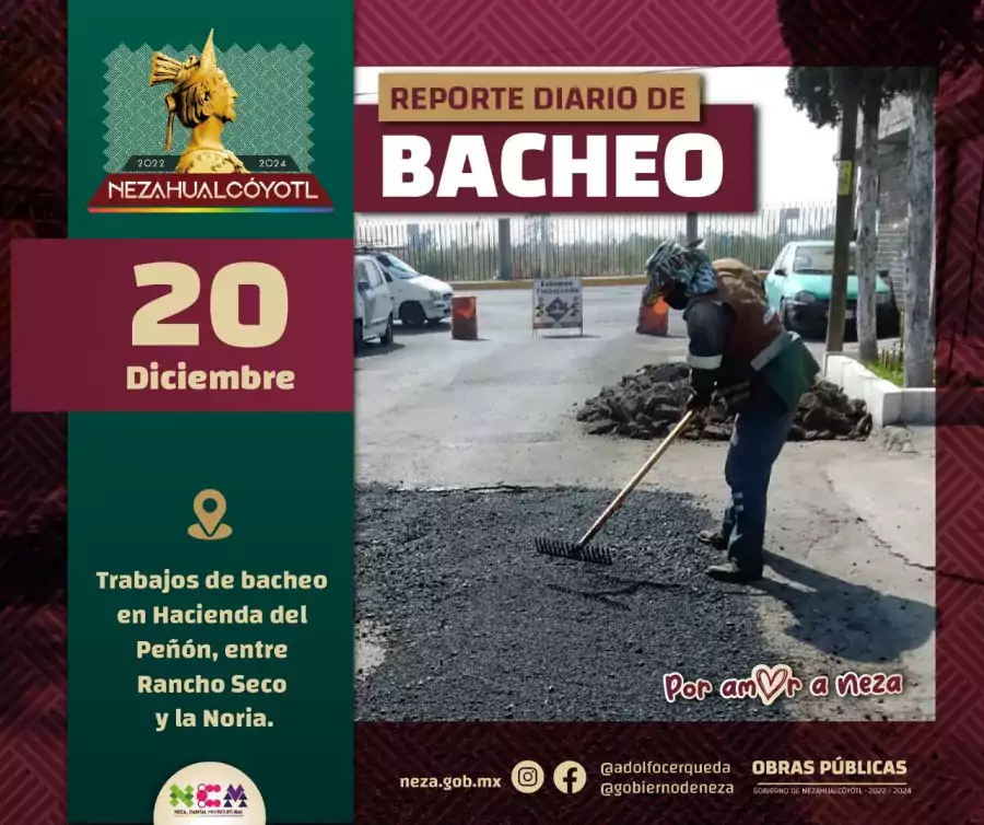 1671629673 ObrasPublicas Continuamos realizando trabajos de Bacheo en distintos punto jpg