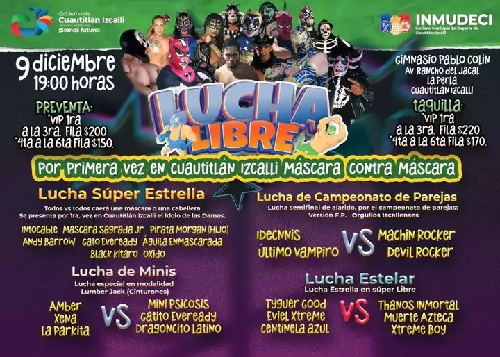 Adquiere tus boletos para la funcion de lucha libre que jpg