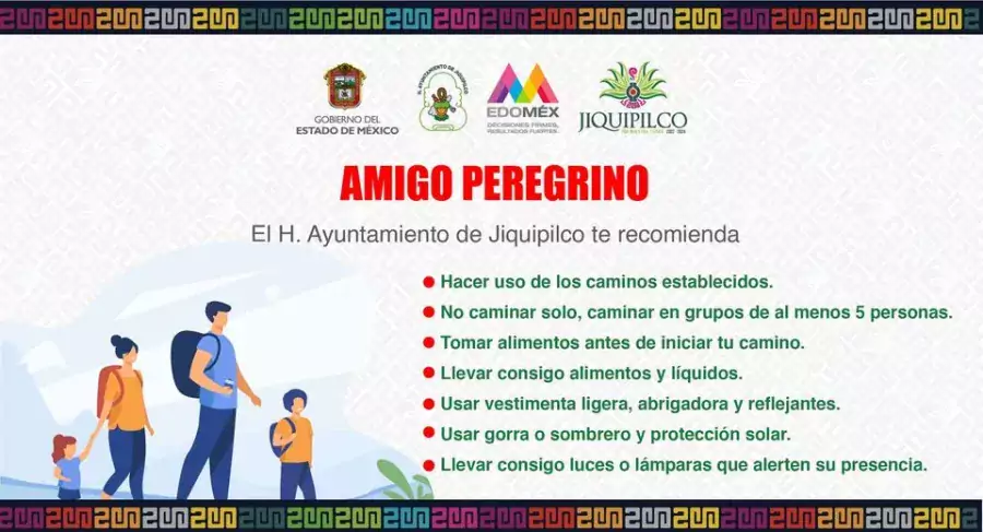 Amigo peregrino el GobiernoMunicipalDeJiquipilco te invita a seguir estas recom jpg