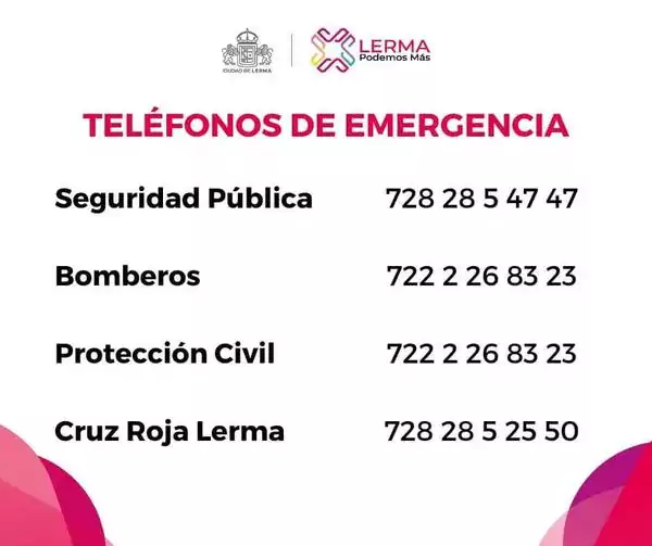 Ante cualquier situacion comunicate a los telefonos de emergencia jpg