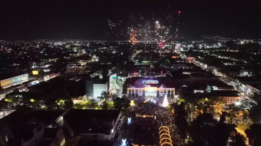 Asi miles de familias disfrutaron del encendido del arbol y jpg