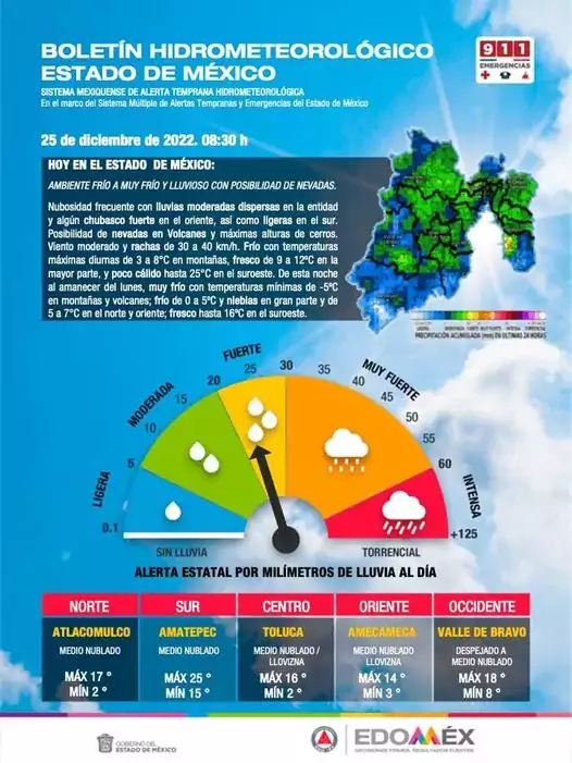 Clima PRONOSTICO METEOROLOGICO Edomex Este domingo continua el descenso jpg