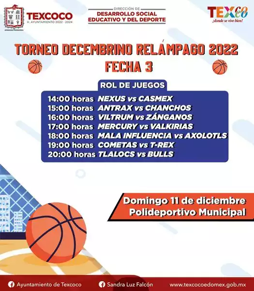 Continua el Torneo Decembrino Relampago de Basketball en las instalaciones jpg