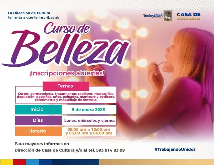 Curso de Belleza El Gobierno de Teoloyucan a traves de jpg