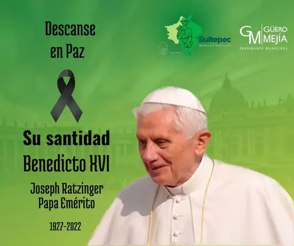 Descanse en paz Papa emerito Benedicto XVI jpg