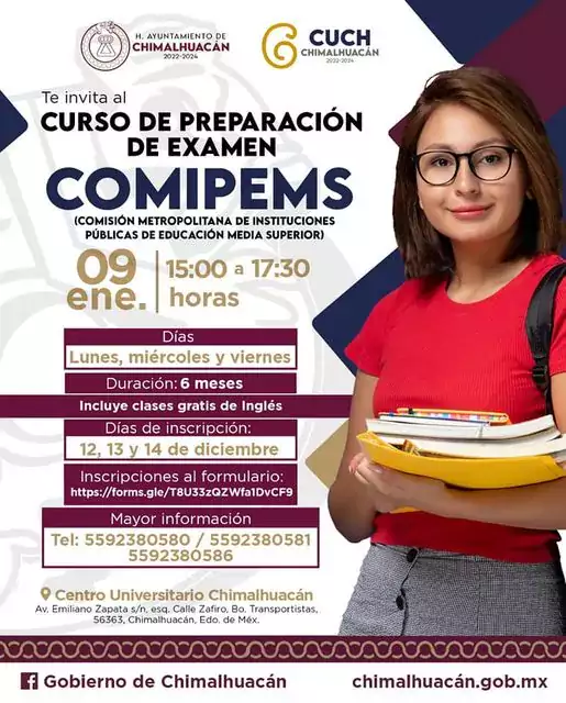 El Centro Universitario Chimalhuacan CUCH te invita a prepararte para jpg