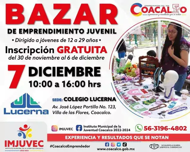 El Instituto Municipal de la Juventud Coacalco 2022 2024 te invita jpg