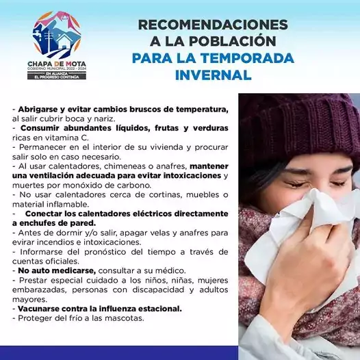 En estas temporadas invernales es muy importante extremar precauciones para jpg