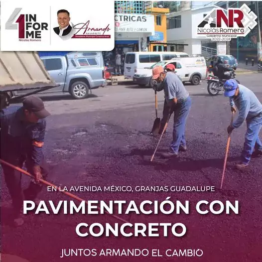 En este ano hemos repavimentado con concreto hidraulico vialidades como jpg