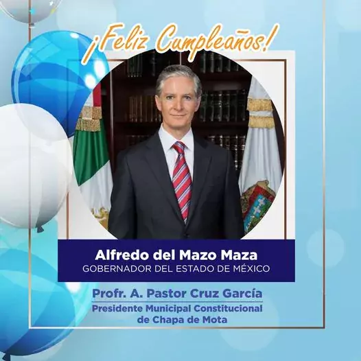 Envio una felicitacion al Lic Alfredo Del Mazo Maza Gobernador jpg