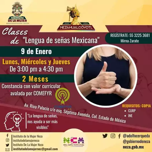 LenguaDeSenasMexicana El Instituto de la Mujer te invita a jpg