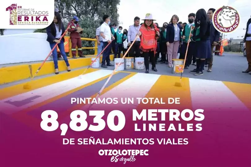 Logramos 8830 metros lineales de senalamientos viales en calles principales jpg