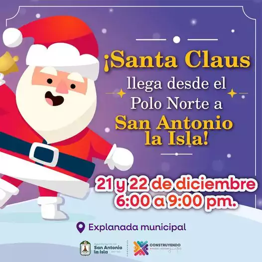 No te pierdas la visita de Santa a SanAntonioLaIsla los jpg