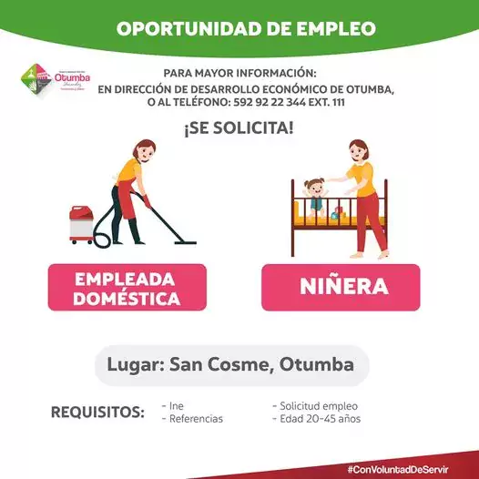 Oportunidad de Empleo para mayor informacion acude a la oficina jpg