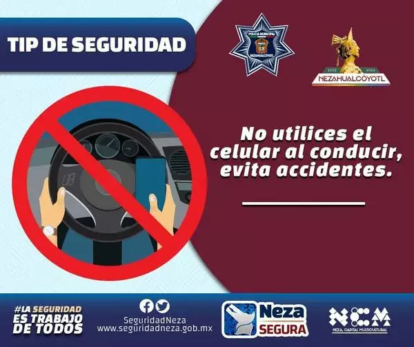 PrevencionVial Evita utilizar el celular mientras conduces hazlo por jpg