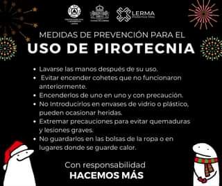 Si en estas fiestas navidenas tienes planeado usar pirotecnia sigue