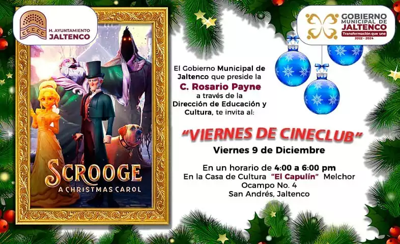 VIERNES DE CINE CLUB presenta SCROOGE A CHRISTMAS CAROL jpg