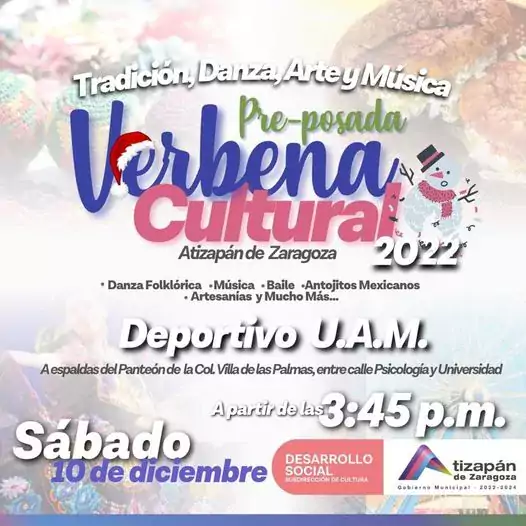 ¡No te pierdas de Verbena Cultural Pre Posada 2022 Te esperamos jpg