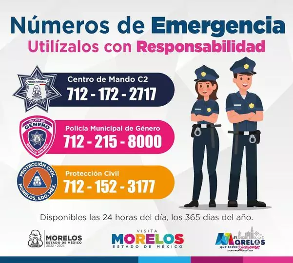 ¡te compartimos los numeros de emergencia PorElMorelosQueTodosQueremos Morel jpg