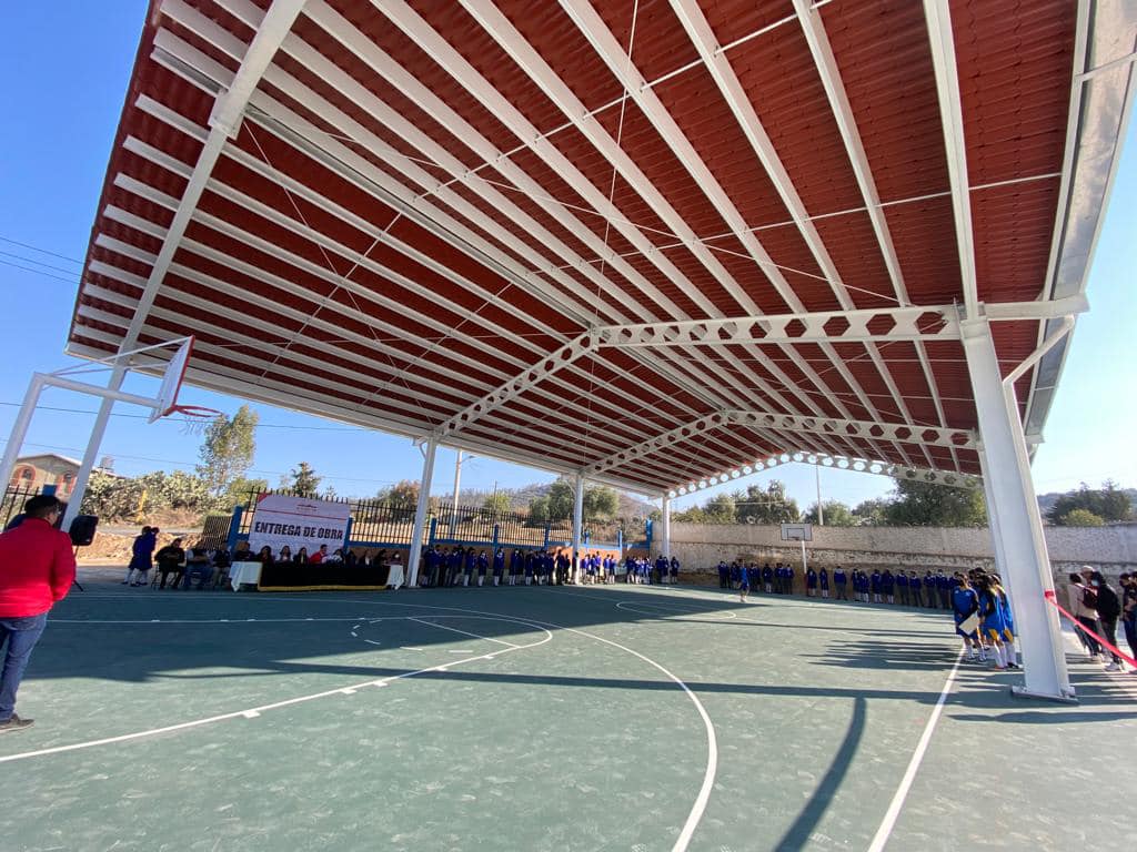 1673704551 702 Cancha de Basquetbol y Techumbre para Telesecundaria Aztlan en San