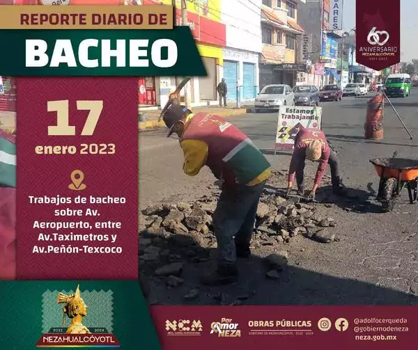 1673983386 ObrasPublicas Continuamos realizando trabajos de Bacheo en distintos punto jpg