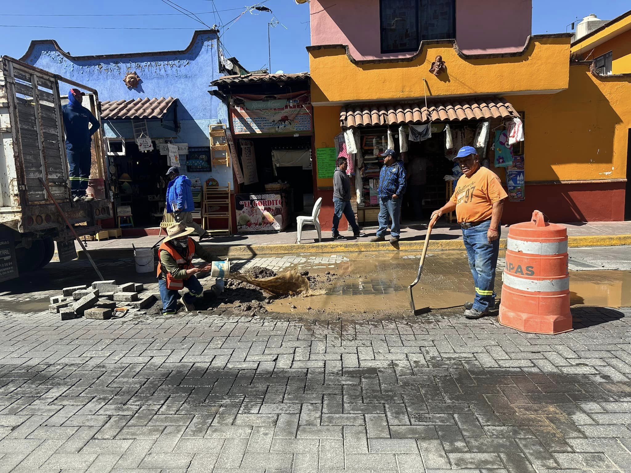 1674502017 993 Precaucion Opdapas de Metepec lleva a cabo reparacion de linea