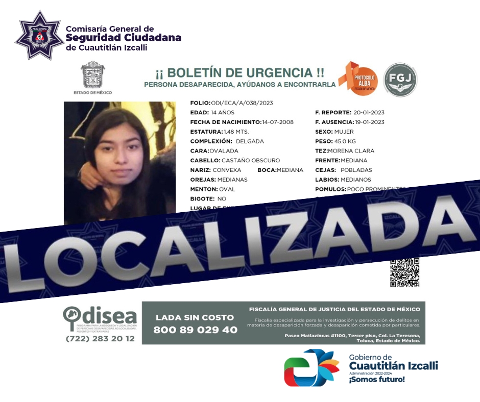 1674512152 396 Agradecemos su apoyo en compartir la informacion Las menores Daniela