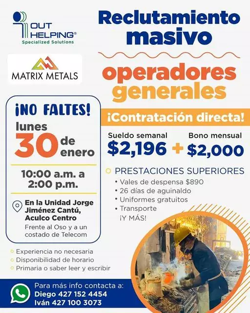 Si Estás En Busca De Trabajo Esta Es Tu Oportunidad Este Lunes 30 De Enero Esta Estado De México