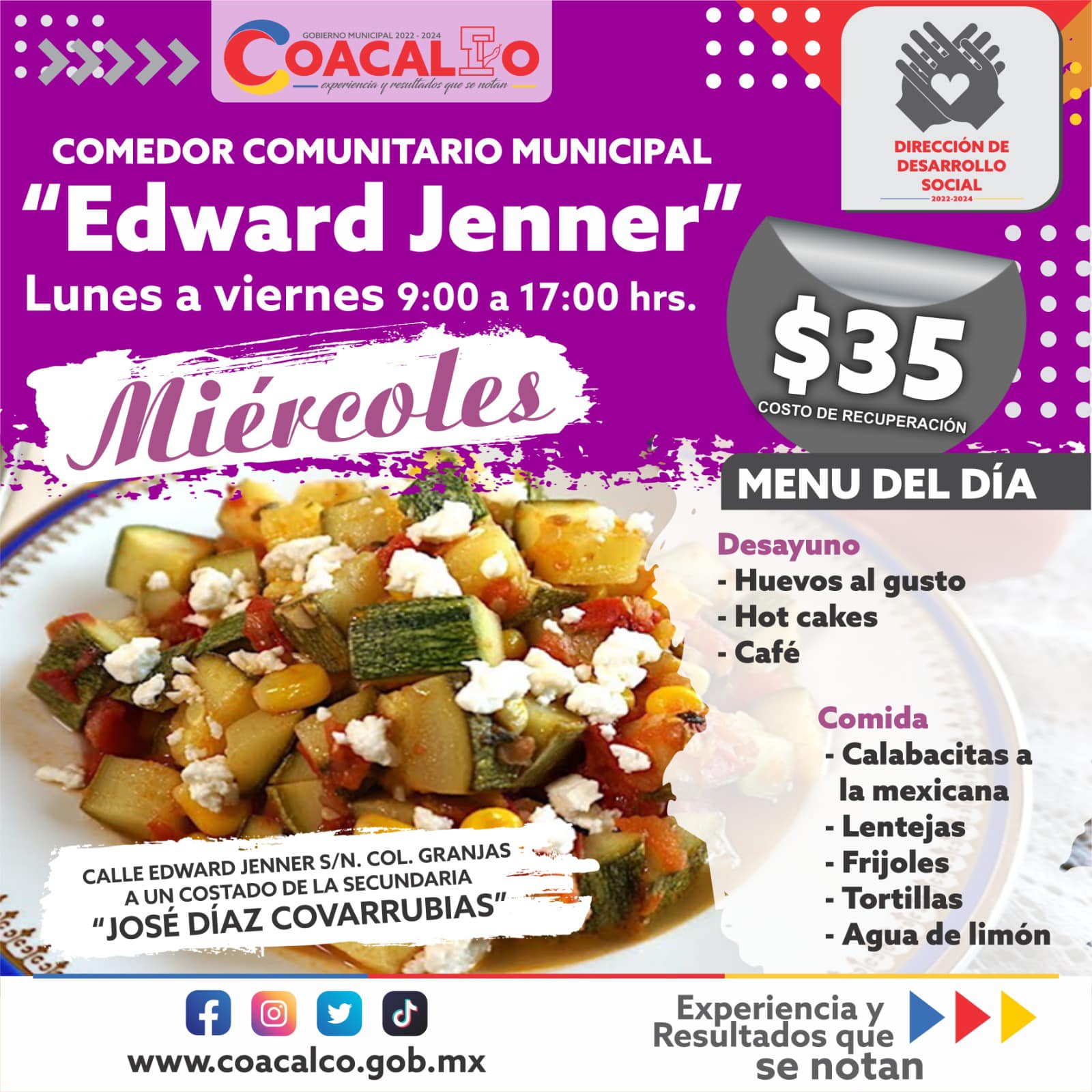 1675206067 426 Te compartimos el menu que estara disponible esta semana en