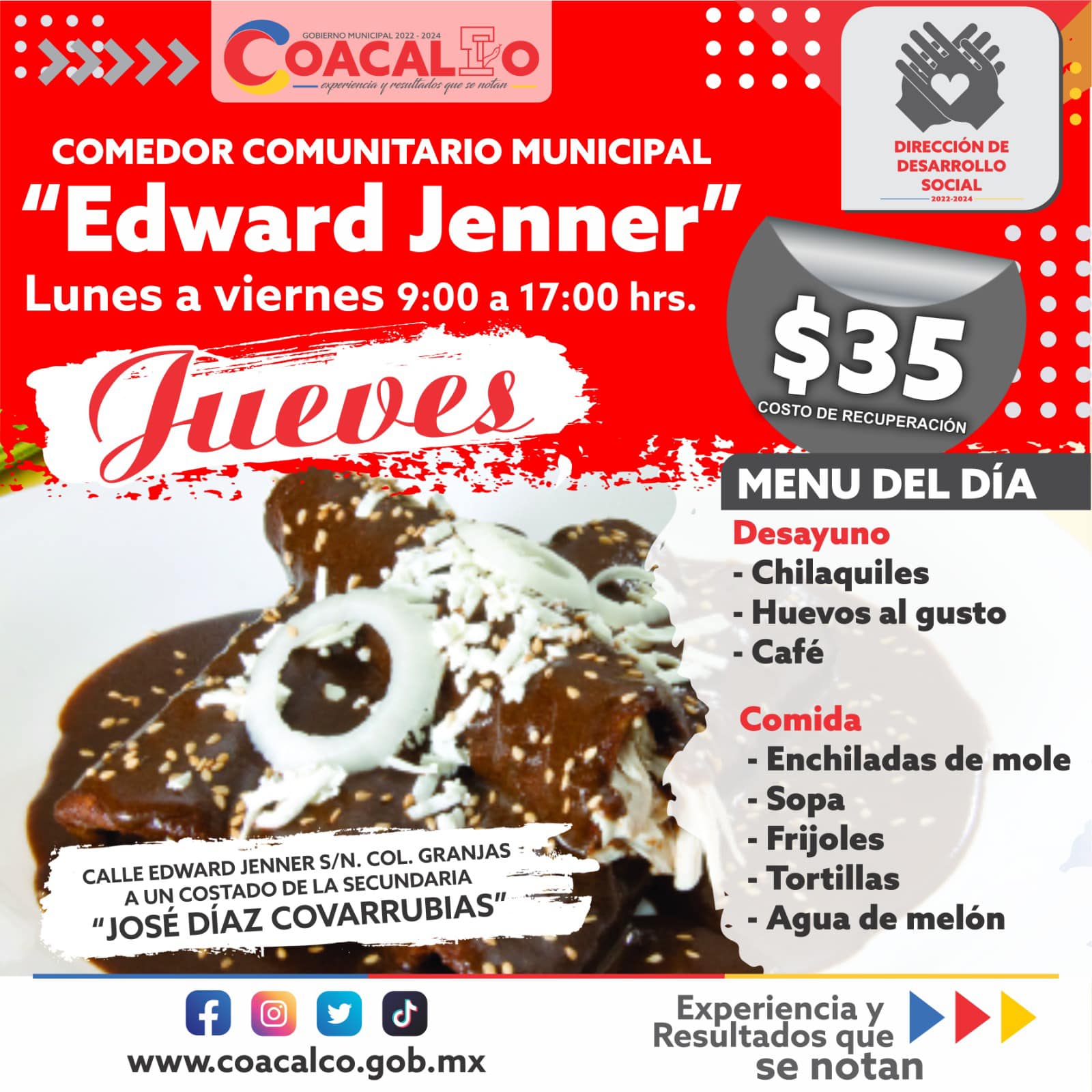 1675206067 725 Te compartimos el menu que estara disponible esta semana en