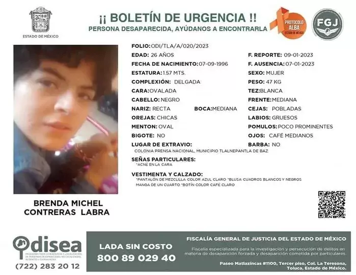 Agradecemos su colaboracion que ayude a la localizacion de Brenda jpg