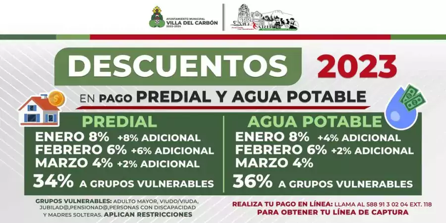 Aprovecha los descuentos en AGUA POTABLE Y PREDIAL Ademas beneficios jpg