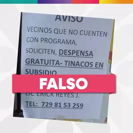 Circulan mensajes en redes sociales y anuncios como este en jpg