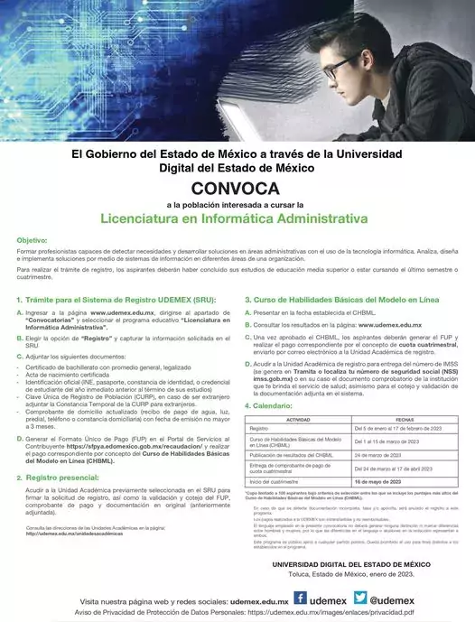 Convocatoria2023 LICENCIATURA EN INFORMATICA ADMINISTRATIVA ¡Concluye tus met jpg