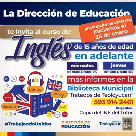 Curso de Ingles El Gobierno de Teoloyucan a traves de jpg