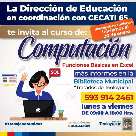 Curso de computacion El H Ayuntamiento de Teoloyucan en coordinacion jpg