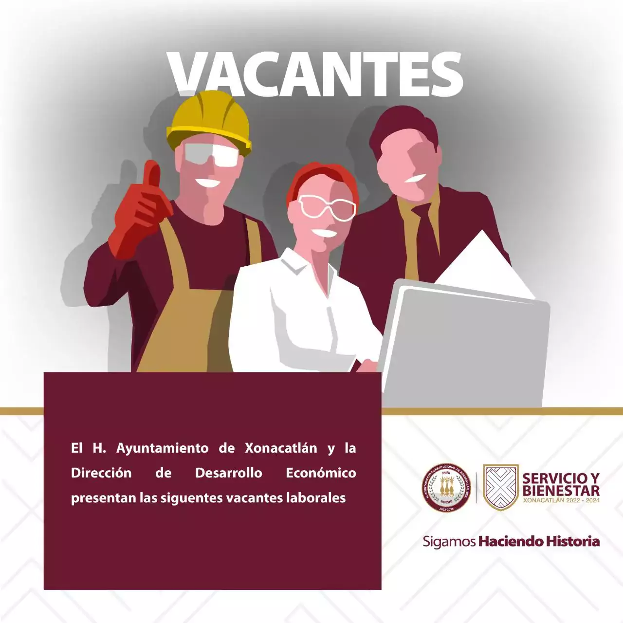 El Ayuntamiento de Xonacatlan te invita a seguir los MiercolesdeEmpleo jpg