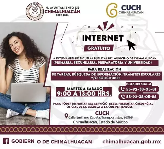 El Centro Universitario Chimalhuacan CUCH ofrece internet gratuito a estudiant jpg