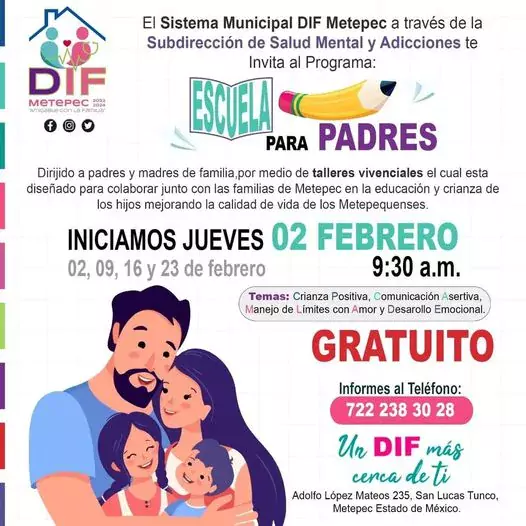 El DIF Metepec invita a todos los padres de familia jpg